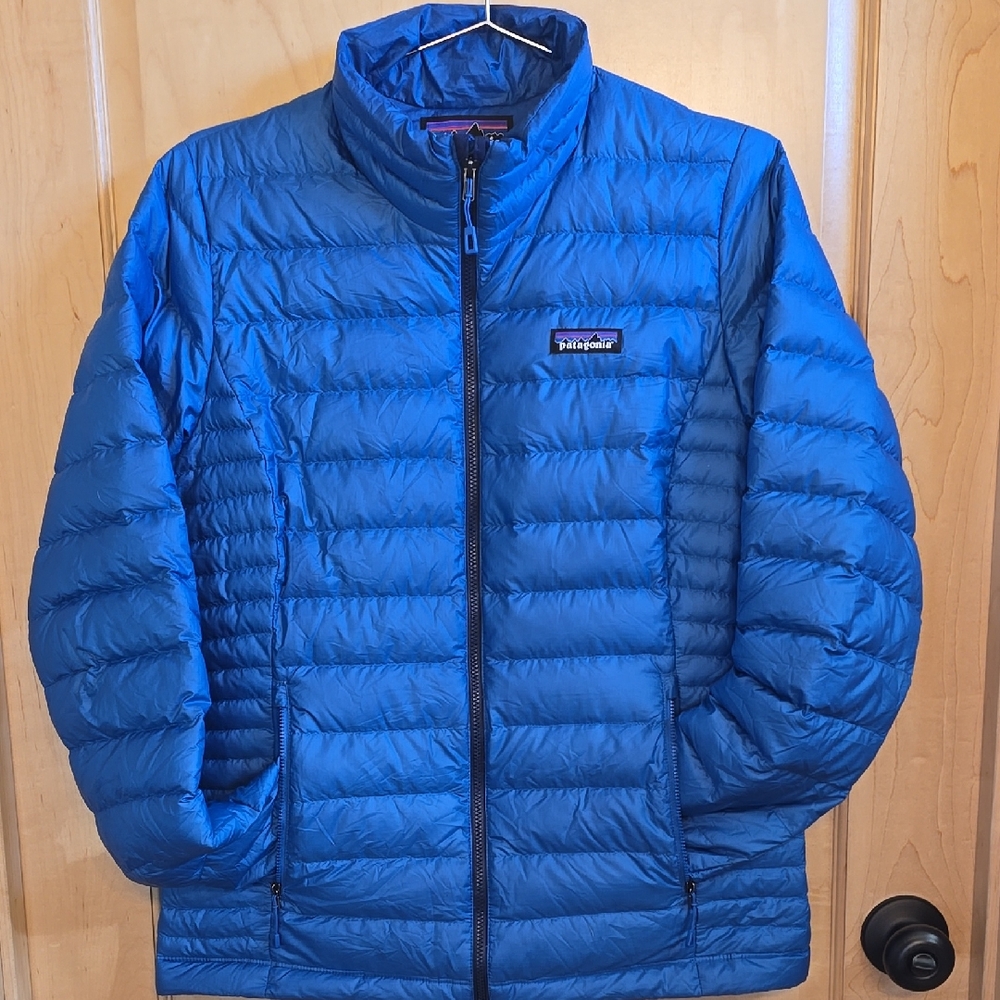 Patagonia Women's Blue Down Sweater Puffer Jacket
